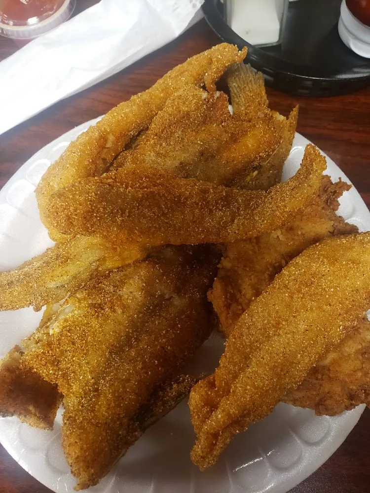 Catfish Fillets Whole Fries Corn Okra